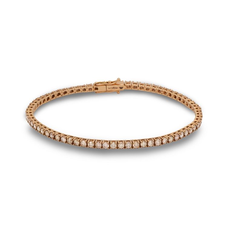 Tennisarmband-braune Diamanten-Roségold