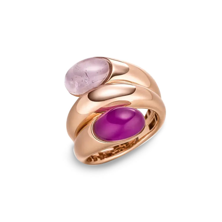 Amethyst-Rhodolith Ring