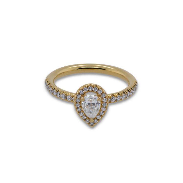 Tropfen Diamant Ring mit Brillanten