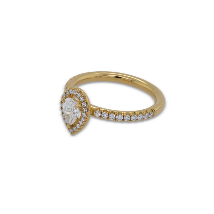 Tropfen Diamant Ring mit Brillanten