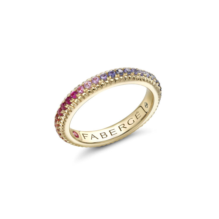 Regenbogen Edelstein Memoire in Gelbgold von Fabergé