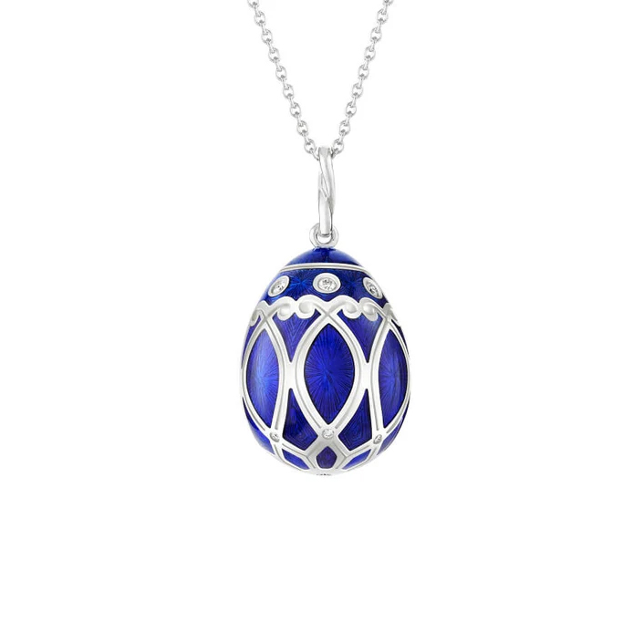 Fabergé Heritage- Ei Anhänger blaues Emaille